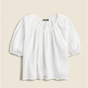 J. Crew White Blouse Classic Design